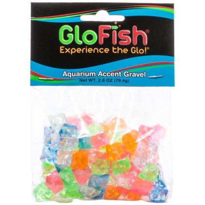 GloFish Accent Gravel - Multicolored Gems - 3 oz