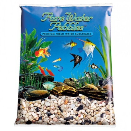 Pure Water Pebbles Aquarium Gravel - Rainbow Gems - 25 lbs (6.3-9.5 mm Grain)