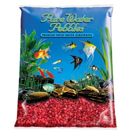 Pure Water Pebbles Aquarium Gravel - Currant Red - 25 lbs (3.1-6.3 mm Grain)