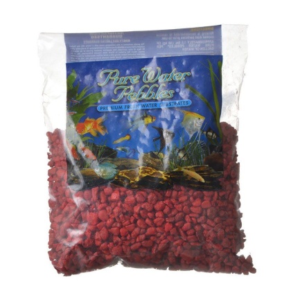 Pure Water Pebbles Aquarium Gravel - Currant Red - 2 lbs (3.1-6.3 mm Grain)