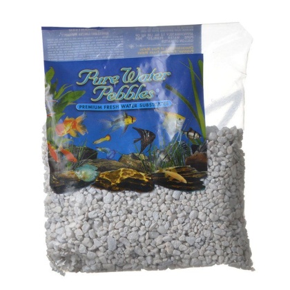 Pure Water Pebbles Aquarium Gravel - Snow White - 2 lbs (3.1-6.3 mm Grain)