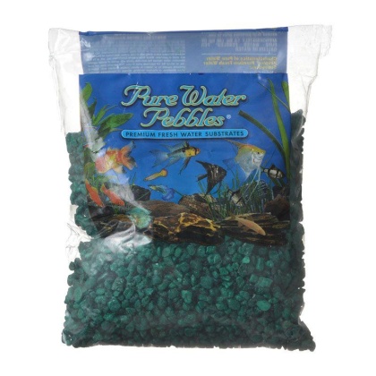 Pure Water Pebbles Aquarium Gravel - Emerald Green - 2 lbs (3.1-6.3 mm Grain)