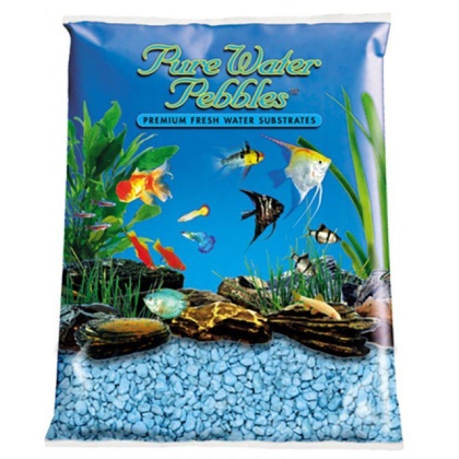 Pure Water Pebbles Aquarium Gravel - Heavenly Blue - 5 lbs (3.1-6.3 mm Grain)