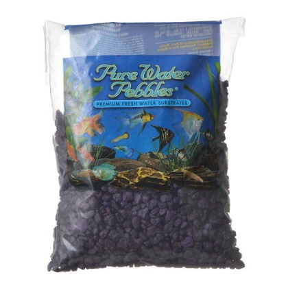 Pure Water Pebbles Aquarium Gravel - Purple Passion - 2 lbs (3.1-6.3 mm Grain)