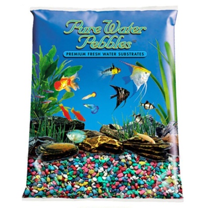 Pure Water Pebbles Aquarium Gravel - Rainbow - 5 lbs (3.1-6.3 mm Grain)