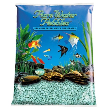 Pure Water Pebbles Aquarium Gravel - Turquoise - 25 lbs (3.1-6.3 mm Grain)