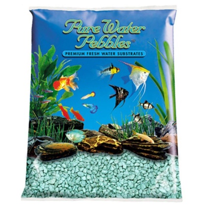 Pure Water Pebbles Aquarium Gravel - Turquoise - 5 lbs (3.1-6.3 mm Grain)