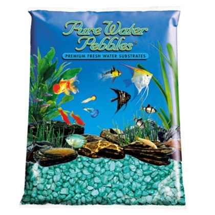 Pure Water Pebbles Aquarium Gravel - Emerald Green Frost - 25 lbs (8.7-9.5 mm Grain)