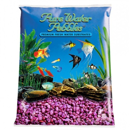 Pure Water Pebbles Aquarium Gravel - Neon Purple - 5 lbs (3.1-6.3 mm Grain)