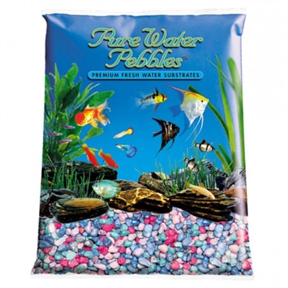 Pure Water Pebbles Aquarium Gravel - Rainbow Frost - 5 lbs (8.7-9.5 mm Grain)