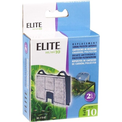 Elite Hush 10 Replacement Carbon / Polyester Cartridges - 2 count