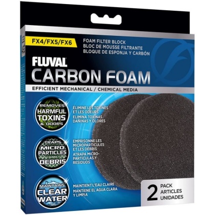 Fluval FX5/6 Replacement Carbon Impregnated Foam Pad - 2 count