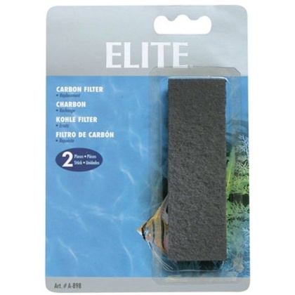 Elite Sponge Filter Replacement Carbon - 2 count