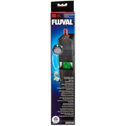 Fluval Vuetech Digital Aquarium Heater - E Series - E200 - 200 Watts - Up to 65 Gallons (14