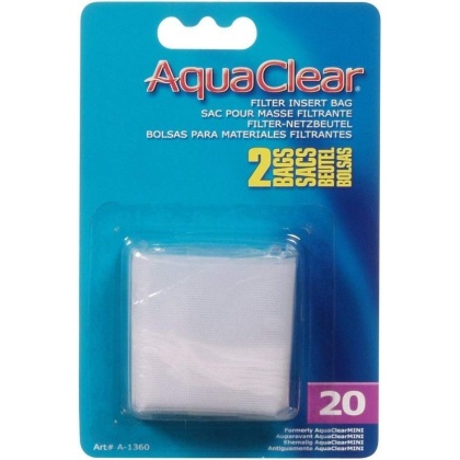 AquaClear Filter Insert Nylon Media Bag - 20 gallon - 2 count