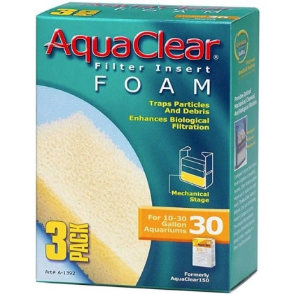 Aquaclear Filter Insert Foam - Size 30 - 3 count