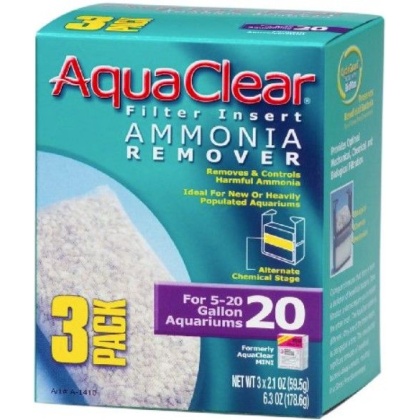 Aquaclear Ammonia Remover Filter Insert - Size 20 - 3 count