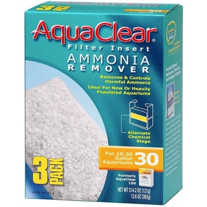 Aquaclear Ammonia Remover Filter Insert - Size 30 - 3 count