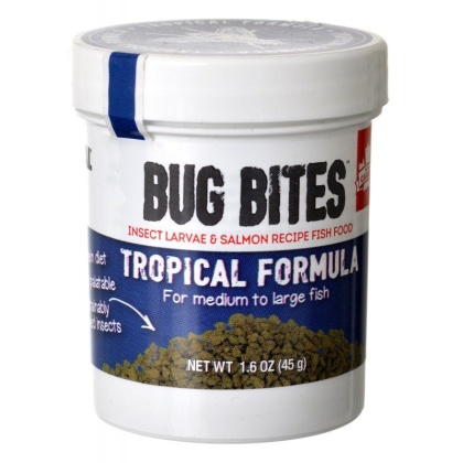 Fluval Bug Bites Tropical Formula Granules for Medium-Large Fish - 1.59 oz