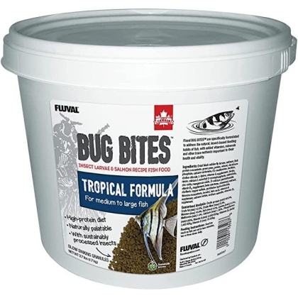 Fluval Bug Bites Tropical Formula Granules for Medium-Large Fish - 3.74 lbs