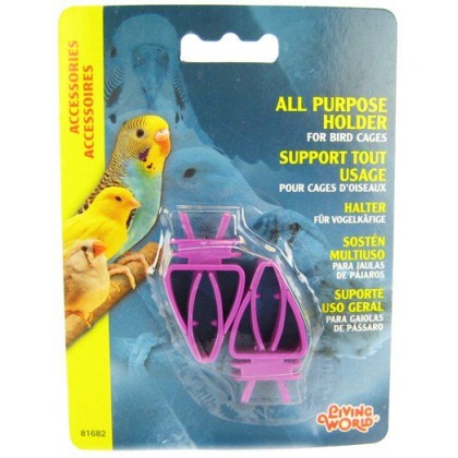Living World All Purpose Holder for Bird Cages - Plastic - All Purpose Holder