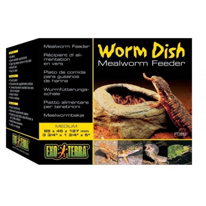 Exo-Terra Worm Dish - Mealworm Feeder - (5