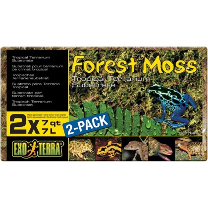 Exo Terra Forest Moss Tropical Terrarium Reptile Substrate - 7 qt - 2 count