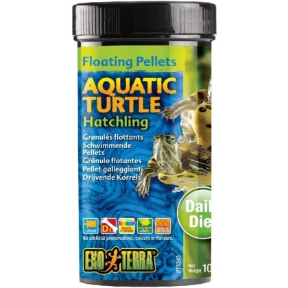 Exo Terra Floating Pellets Aquatic Turtle Hatchling Food - 3.7 oz