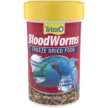 Tetra BloodWorms Freeze Dried Fish Food - 0.25 oz