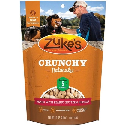 Zukes Crunchy Naturals With Peanut Butter & Berries - 12 oz