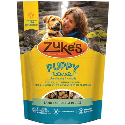 Zukes Puppy Naturals Dog Treats - Lamb & Chickpea Recipe - 5 oz