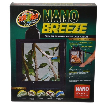 Zoo Med Nano Breeze Aluminum Screen Cage Habitat - 1 Pack (10\