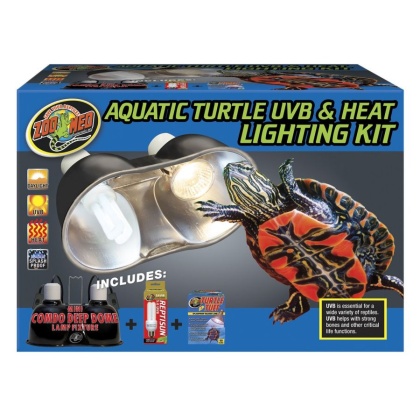 Zoo Med Aquatic Turtle UVB & Heat Lighting Kit - Lighting Combo Pack
