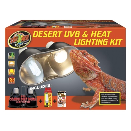 Zoo Med Desert UVB & Heat Lighting Kit - Lighting Combo Pack