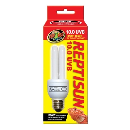 Zoo Med ReptiSun 10.0 UVB Mini Compact Flourescent Replacement Bulb - 13 Watts (6\