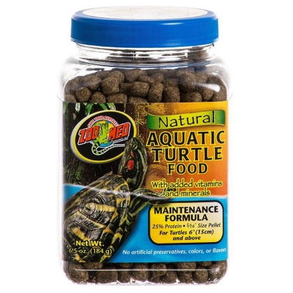 Zoo Med Natural Aquatic Turtle Food - Maintenance Formula (Pellets) - 6.5 oz