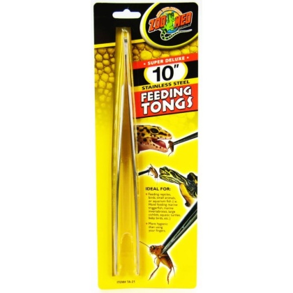 Zoo Med Feeding Tongs - Stainless Steel - 10