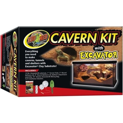 Zoo Med Cavern Kit with Excavator - Complete Excavation Kit