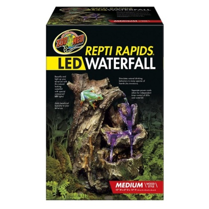 Zoo Med Repti Rapids LED Waterfall - Wood Style - Medium - (13