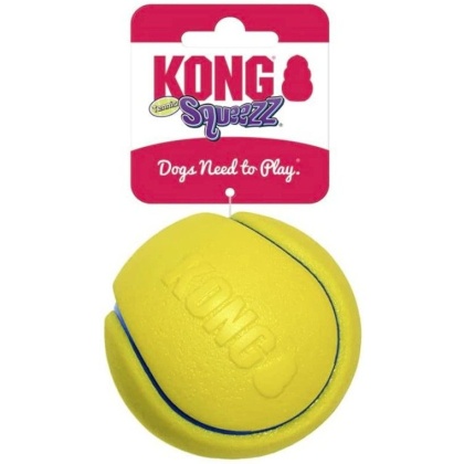 KONG Squeezz Tennis Ball Assorted Colors - Medium - 1 count