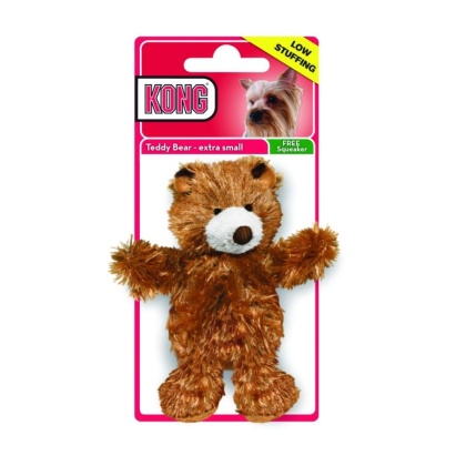 Kong Plush Teddy Bear Dog Toy - X-Small - 3.5