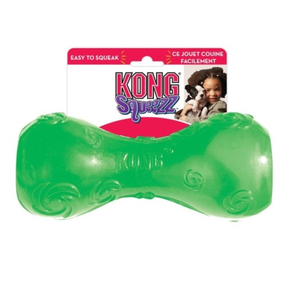 Kong Squeezz Dumbell Dog Toy - Large - (Assorted Colors)