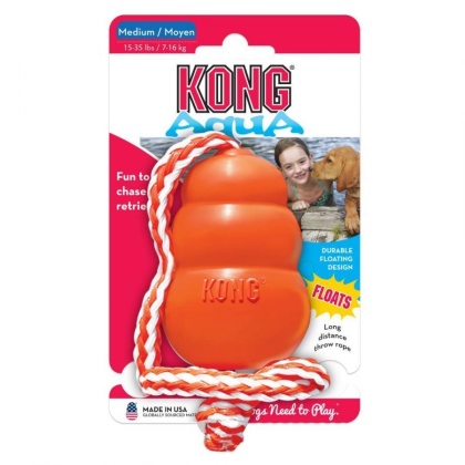 Kong Aquat Floating Dog Toy - Medium - Dogs 15-35 lbs