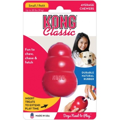 Kong Classic Dog Toy - Red - Small - Dogs up to 20 lbs (2.75