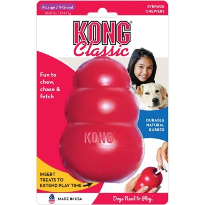 Kong Classic Dog Toy - Red - X-Large - Dogs 60-90 lbs (5\