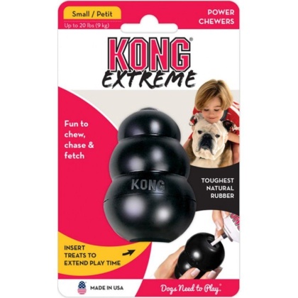 Kong Extreme Kong Dog Toy - Black - Small - Dogs up to 20 lbs (2.75