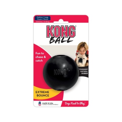 Kong Extreme Ball - Black - Medium/Large - Solid Ball (Dogs 35-85 lbs - 3