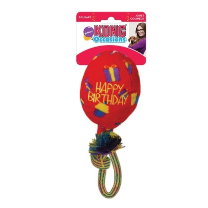 KONG Occasions Red Birthday Balloon Dog Toy - Large 1 count