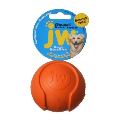 JW Pet iSqueak Bouncing Baseball Rubber Dog Toy - Medium - 3