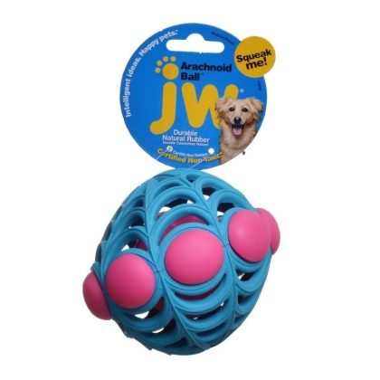 JW Pet Arachnoid Ball Squeaker Dog Toy - Medium - 5\
